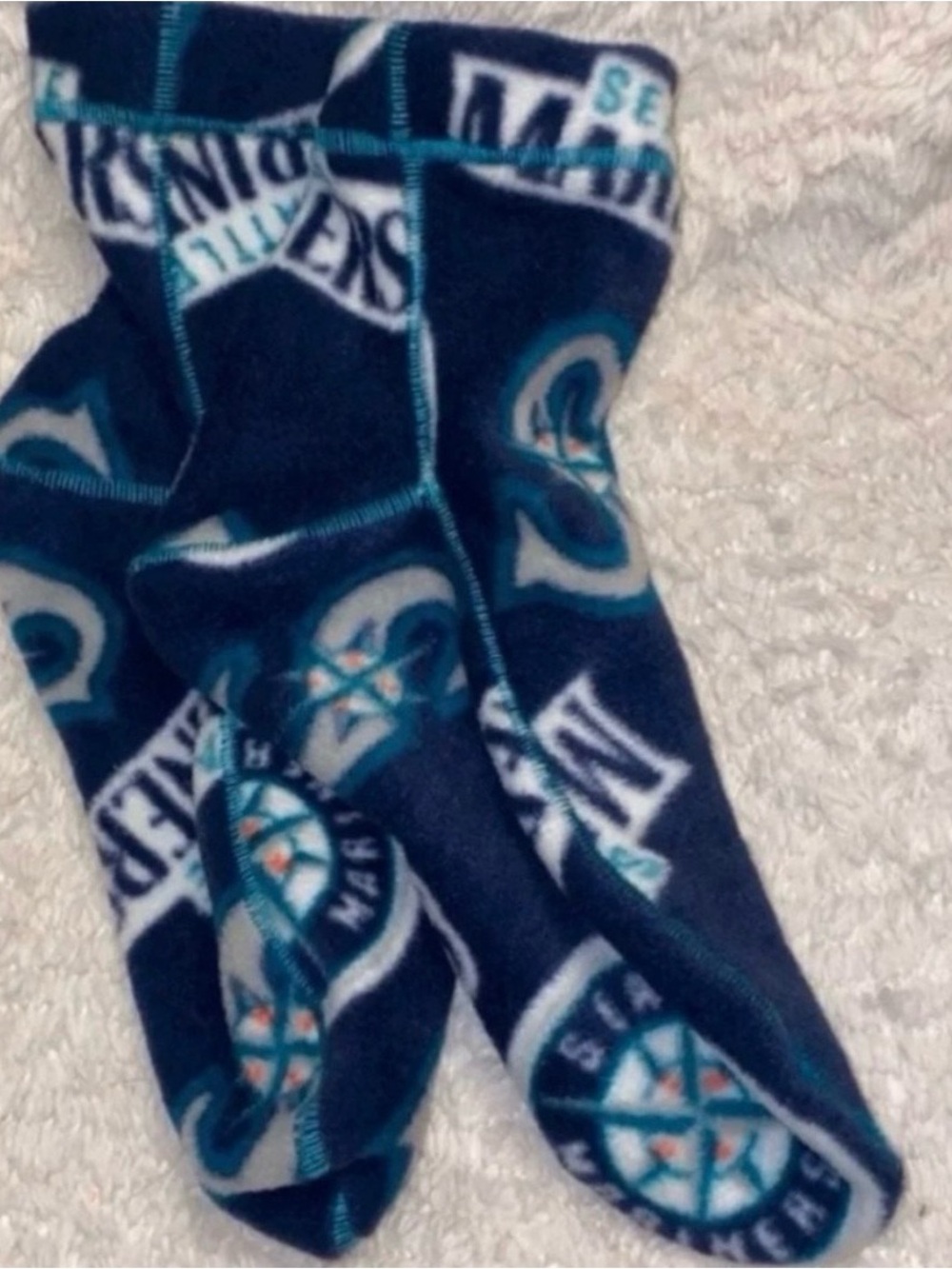 💞 New Handmade Women’s Size 6 Seattle Mariners MLB Fleece Socks